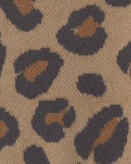 Girls Leopard Sweater - Brown/Black