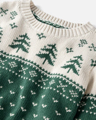 Kids Organic Cotton Fair Isle Sweater Knit Pullover