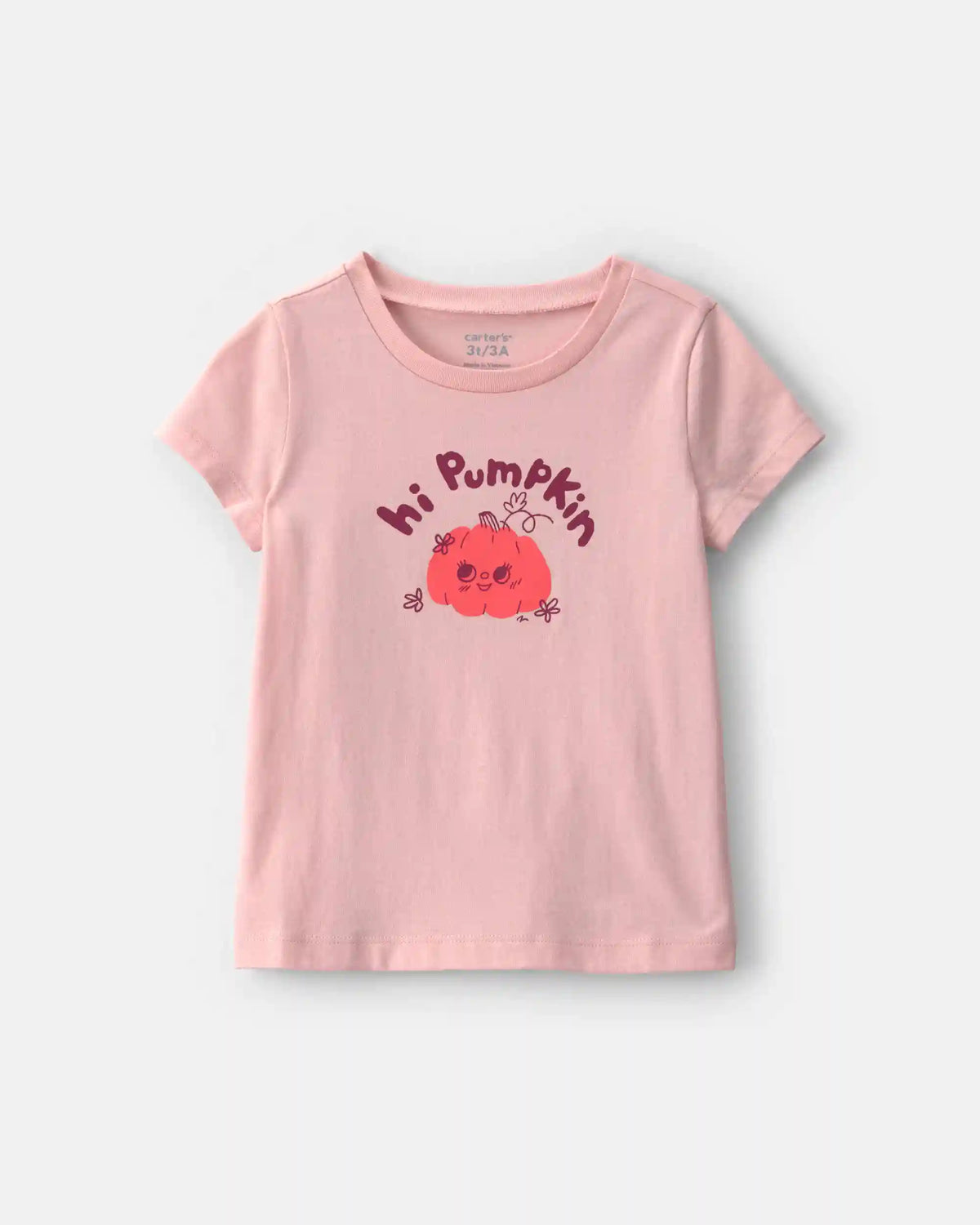 Toddler Girl Halloween 'Hi Pumpkin' Graphic Tee - Pink