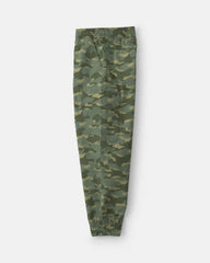 Boys Camo Cargo Joggers - Olive Green