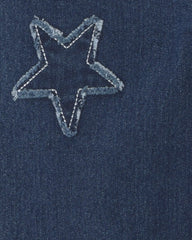 Toddler Girl Star Denim Wide-Leg Jeans - Medium Wash