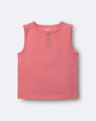 Toddler Boy Henley Tank - Rose
