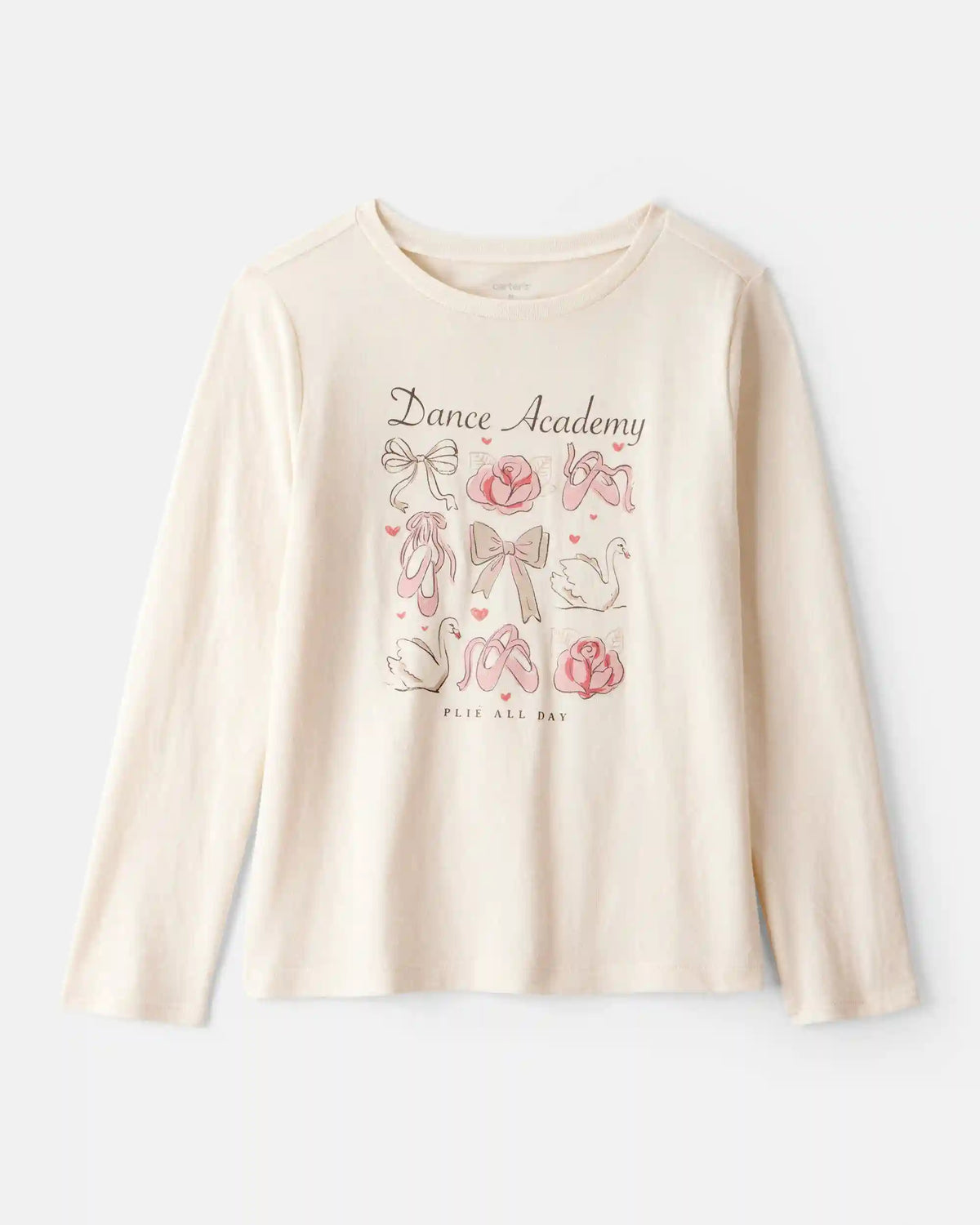Girls Dance Academy Long-Sleeve Graphic Tee - Cream
