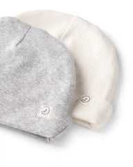 Baby 2-Pack Organic Cotton Rib Caps
