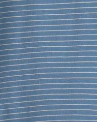 Boys Stripe Henley Tee - Blue