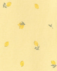 Toddler Lemon 100% Cotton Snug Fit 1-Piece Pajama - Yellow