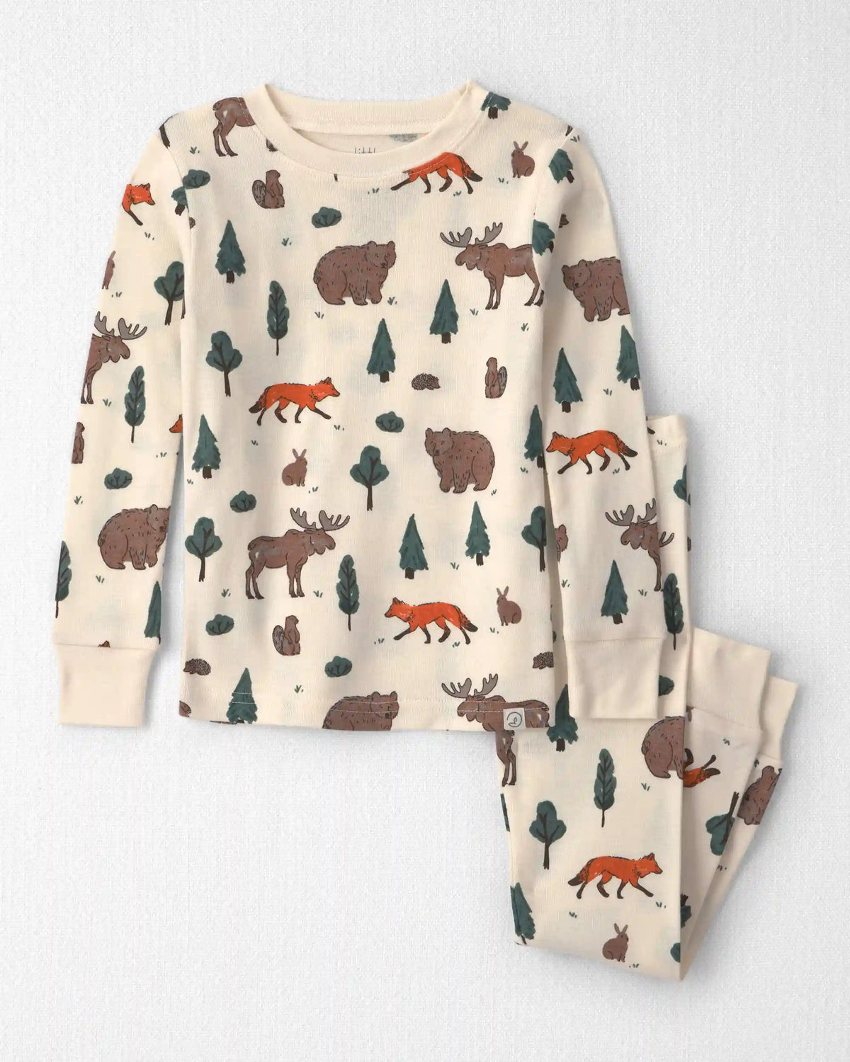 Toddler 2-Piece Organic Cotton Pajamas in Woodland Creatures
