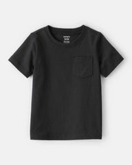 Toddler Boy Solid Short-Sleeve Tee - Black