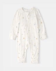 Baby Constellation 2-Way Zip PurelySoft Sleep & Play Pajama - Cream