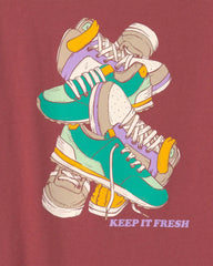Boys Sneaker Graphic Tee - Red