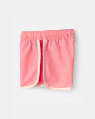 Baby Girl Colorblock Active Shorts - Pink