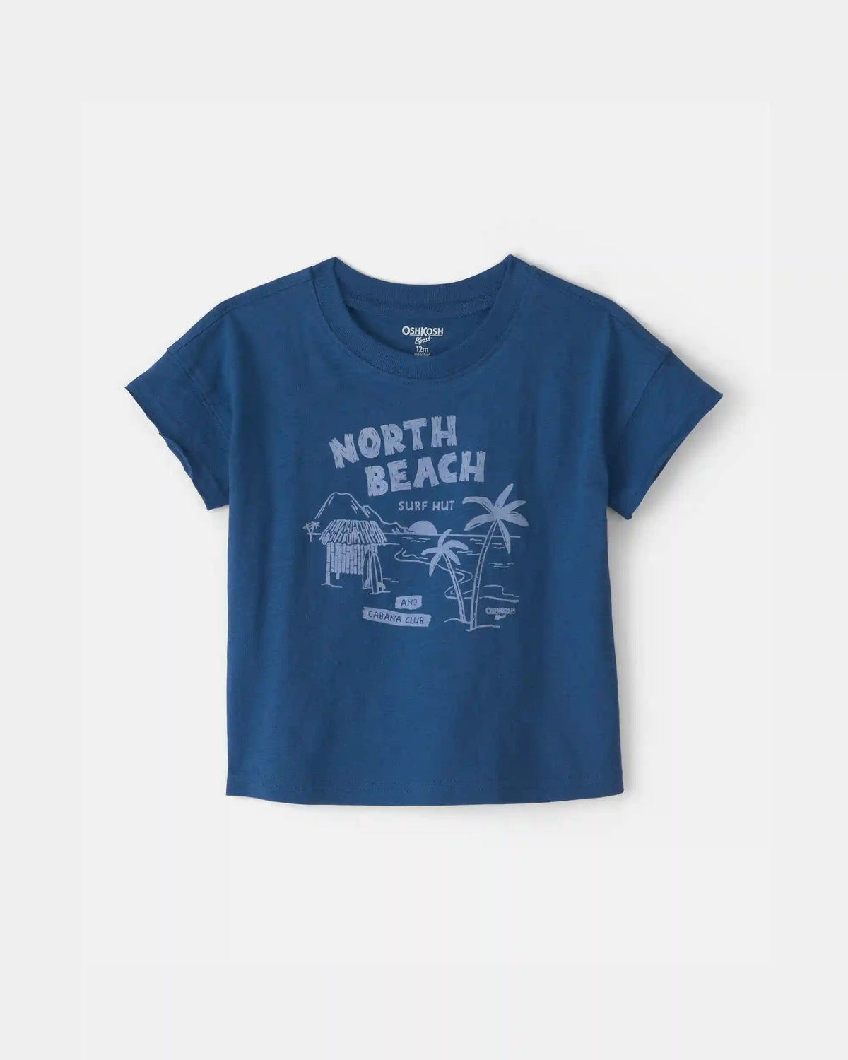 Baby Boy 'North Beach' Graphic Tee - Navy