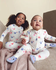 Toddler Girl 1-Piece Monster DreamPlush Snug Fit Footed Pajama - Cream
