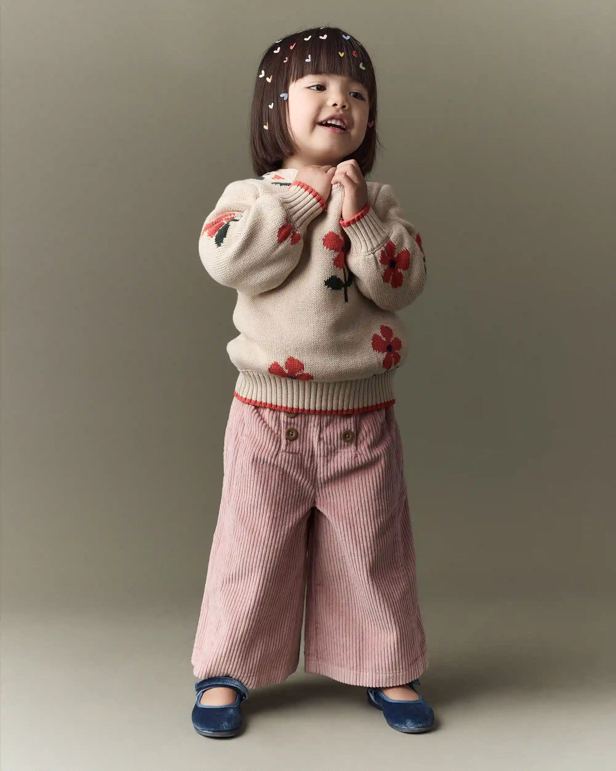 Toddler Girl Urban Wide Leg Corduroy Pant - Light Pink