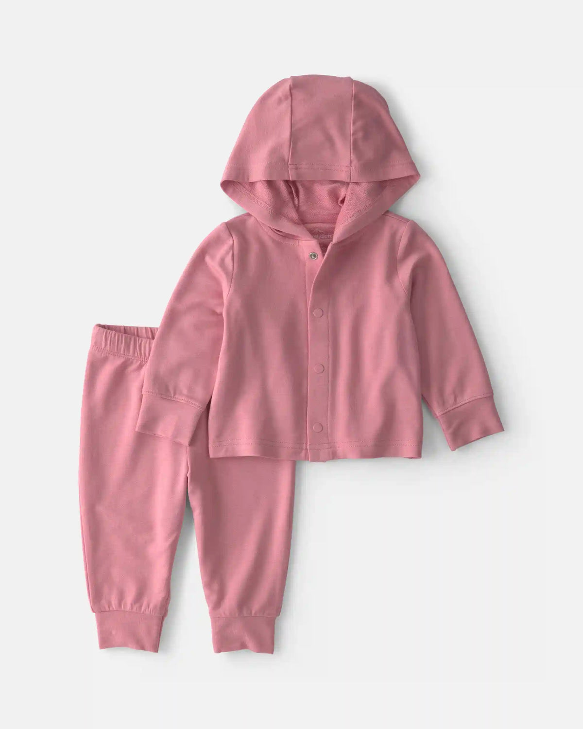 Baby Girl 2-Piece PurelySoft™ Hoodie Layering Set - Pink