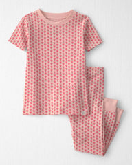 Toddler Girl 2-Piece Organic Cotton Pajamas in Pink Floral