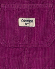Toddler Girl Corduroy Overalls - Purple