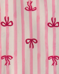 Adult Bow Print Relaxed Fit 2-Piece Pyjama Set - Pink