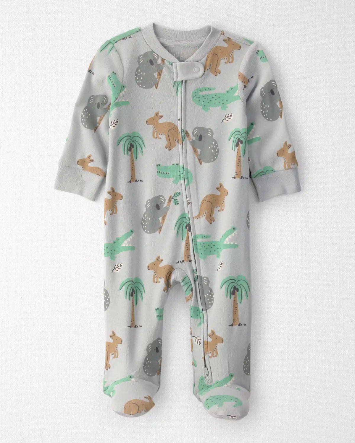 Baby Organic Cotton Sleep & Play Pajama in Aussie Friends