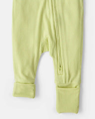 Baby PurelySoft™ 2-Way Zip Sleep & Play Pajamas - Green