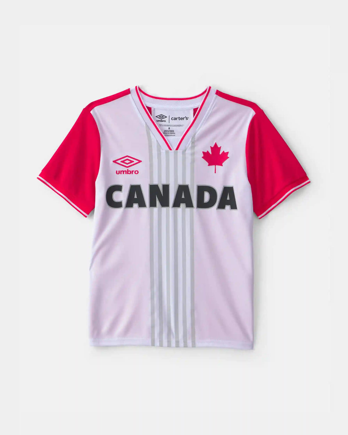 Kids Umbro Canada Soccer Jersey - Red/White