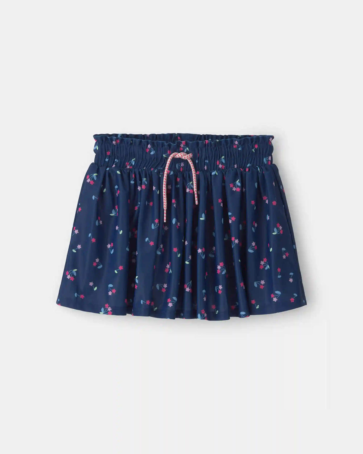 Girls Floral Active Skort - Navy