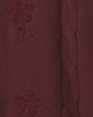 Girls Organic Cotton Sweater Knit Embroidered Cardigan