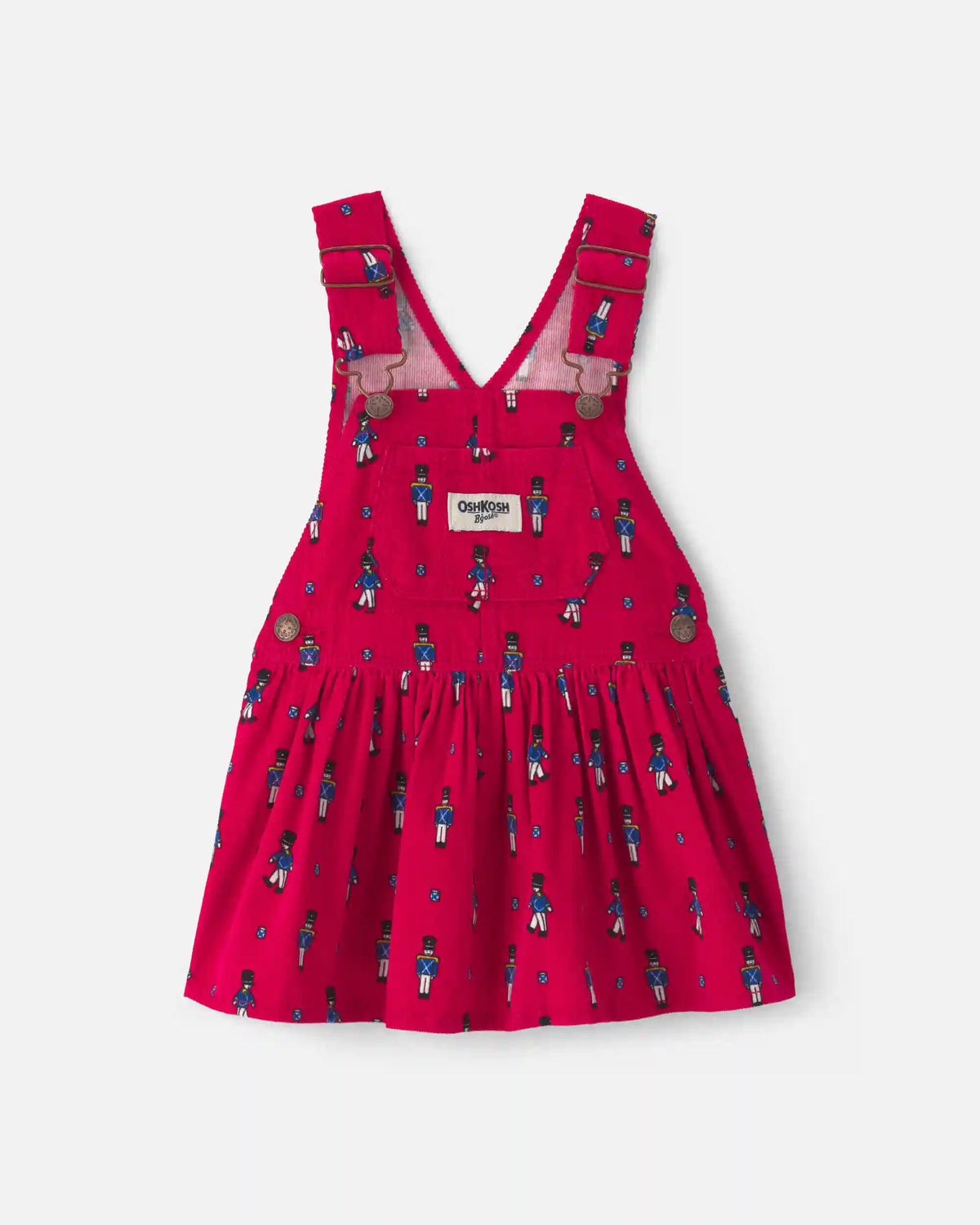 Baby Girl Nutcracker Corduroy Skirtall - Red