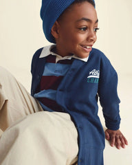 Boys 'Athletic Champs' Game Day French Terry Cardigan - Navy Blue