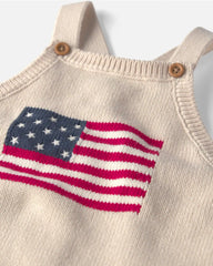 Baby Organic Cotton American Flag Sweater Knit Bubble