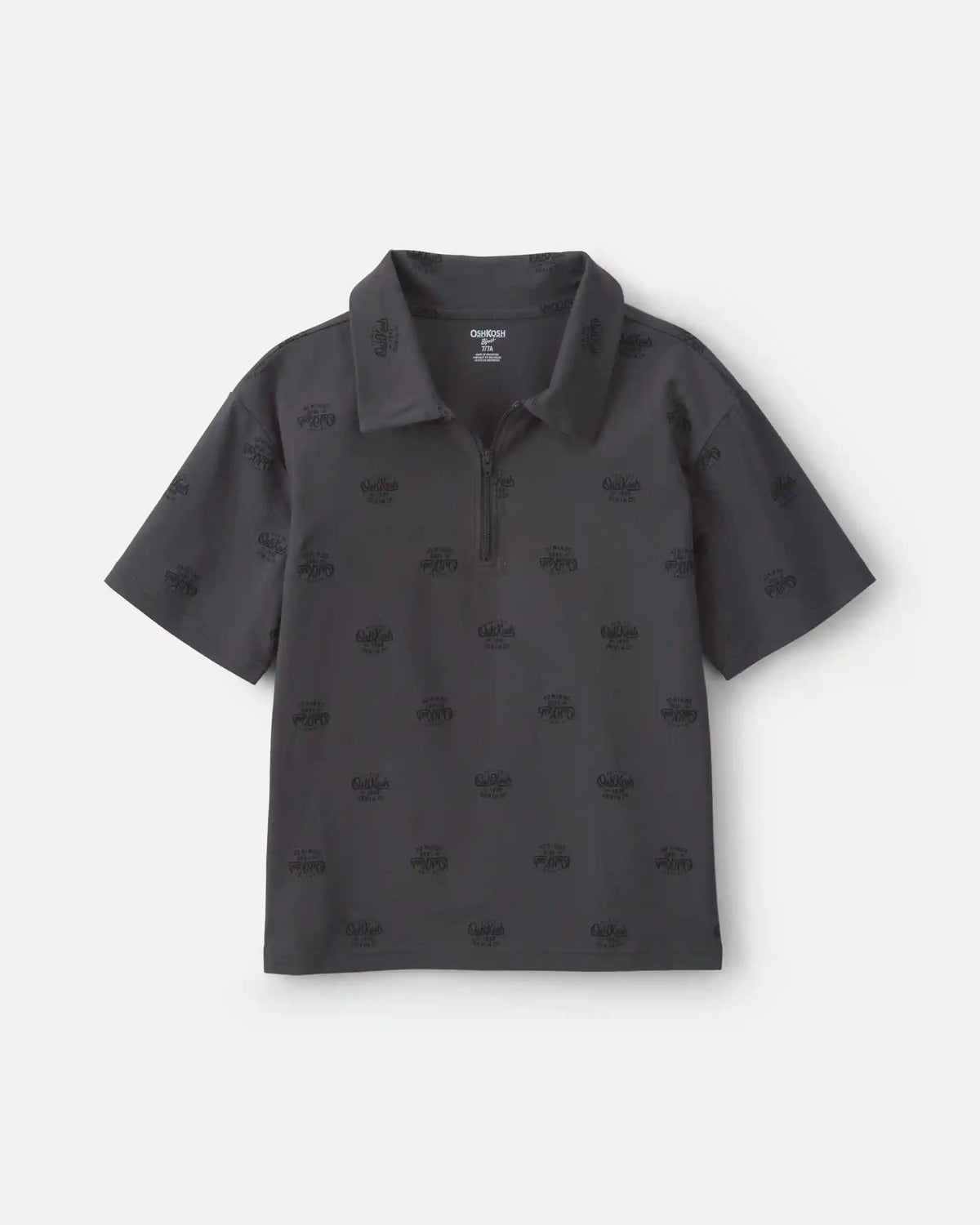 Boys Logo Polo Shirt - Grey
