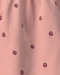 Baby Girl Organic Cotton French Terry Dress in Apples