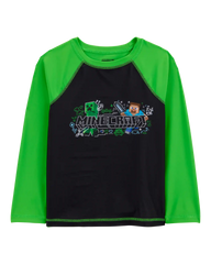 Kid 2-Piece Minecraft™ Rashguard & Swim Trunk Set