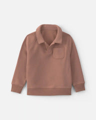 Boys Fleece Pullover Sweatshirt - Tan