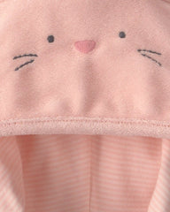 Baby Girl Bunny Terry Robe - Pink