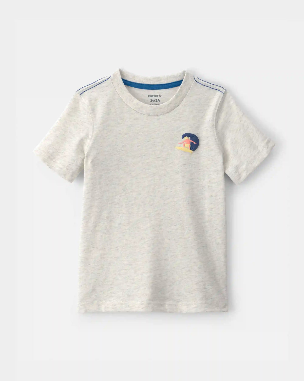Toddler Boy Surfer Graphic Tee - Grey