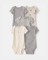 Baby 5-Pack Elephant Multipack Bodysuits