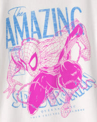 Girls ©Marvel Spider-Man Graphic Tee - White