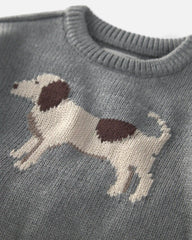 Baby Organic Cotton Dog Sweater Knit Pullover