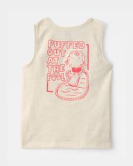 Toddler Boy Pufferfish Tank Top - Cream