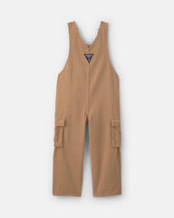 Toddler Boy Cargo Overalls - Khaki