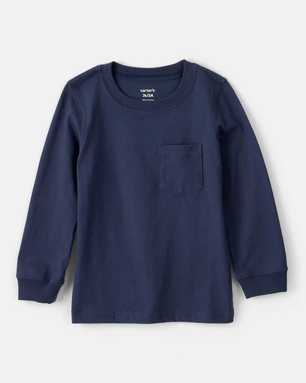 Toddler Boy Long-Sleeve Pocket Tee - Navy