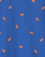 Boys Football Long-Sleeve T-Shirt - Blue