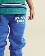 Toddler Boy 'Let's Play' French Terry Joggers - Blue