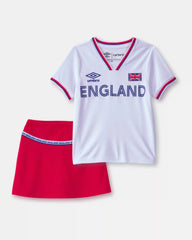 Toddler Girl 2-Piece Umbro England Soccer Jersey & Skort Set - Red/White