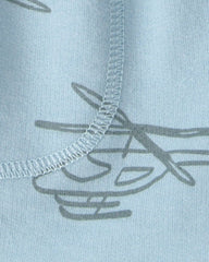 Baby Boy Helicopter French Terry Shorts - Blue
