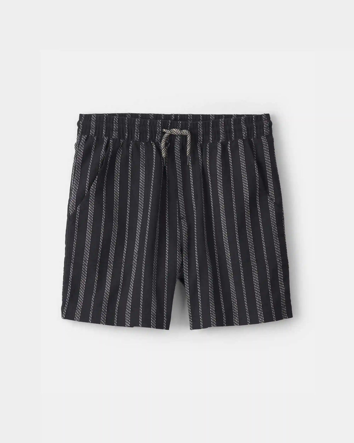 Boys Striped Shorts - Black