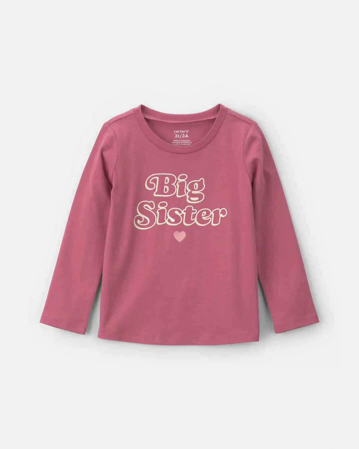 Toddler Girl 'Big Sister' Long-Sleeve Graphic Tee - Pink