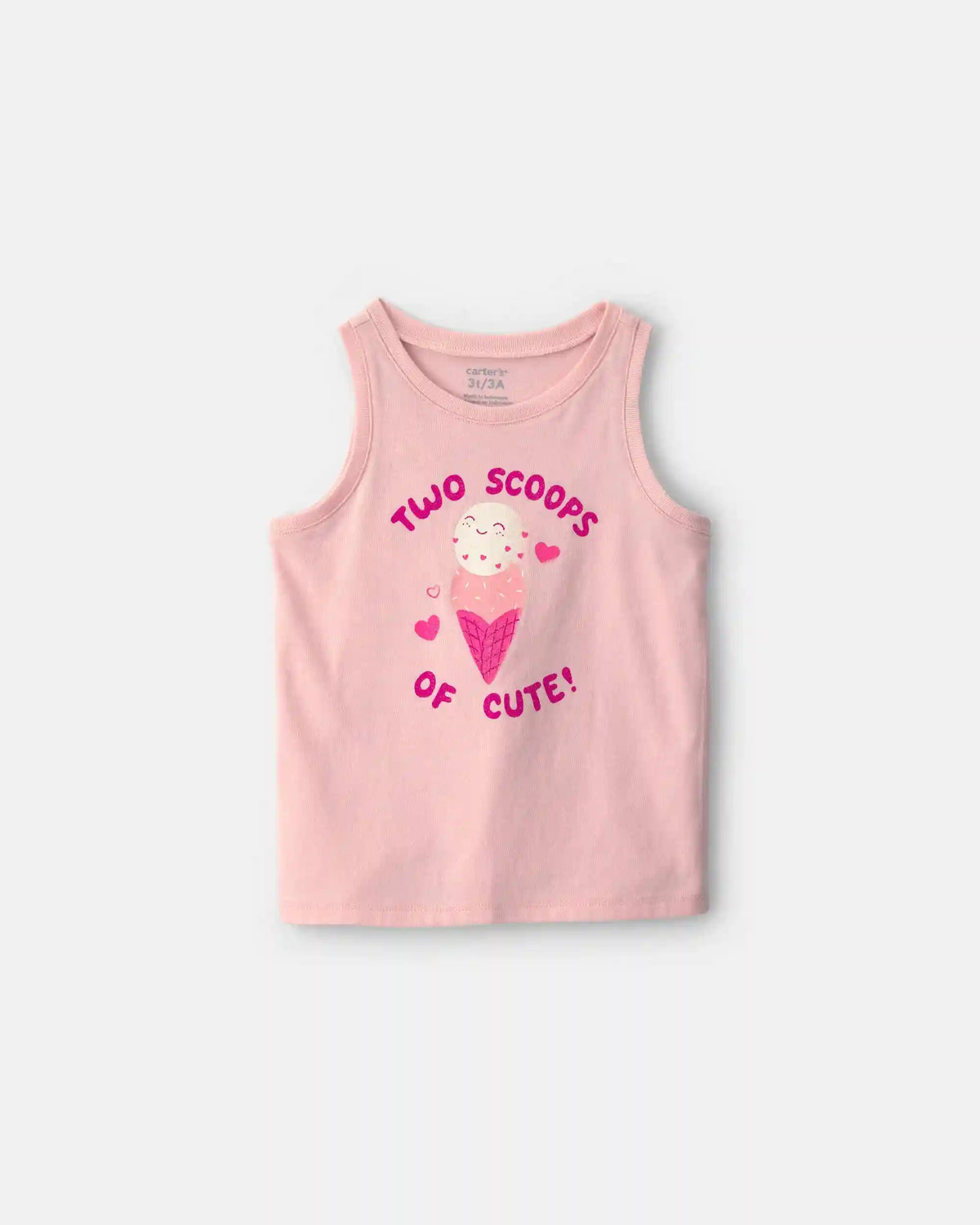 Toddler Girl Ice Cream Graphic Tank - Pink