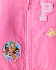 Toddler Girl Disney© Princess Long-Sleeve Varsity Jacket - Pink